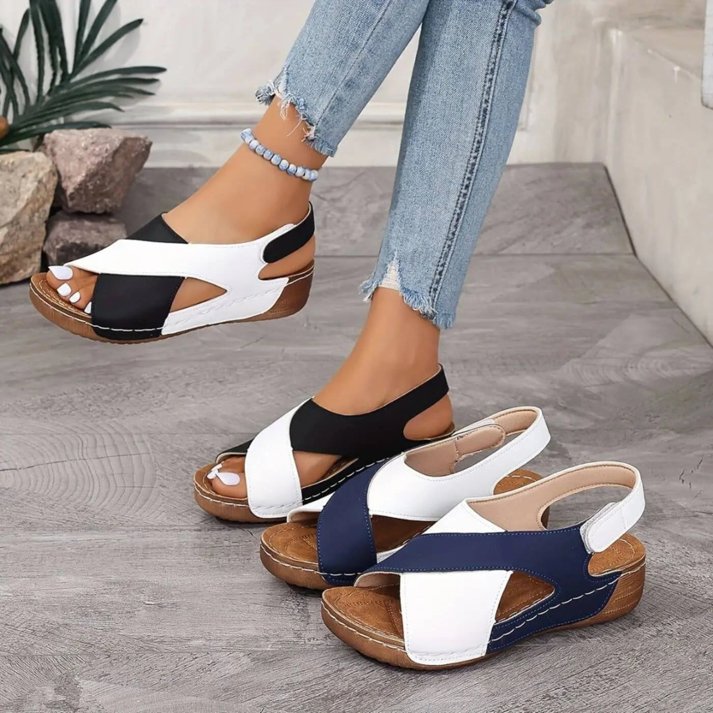 Nicole - Ortopediska Sandaler med öppen tå