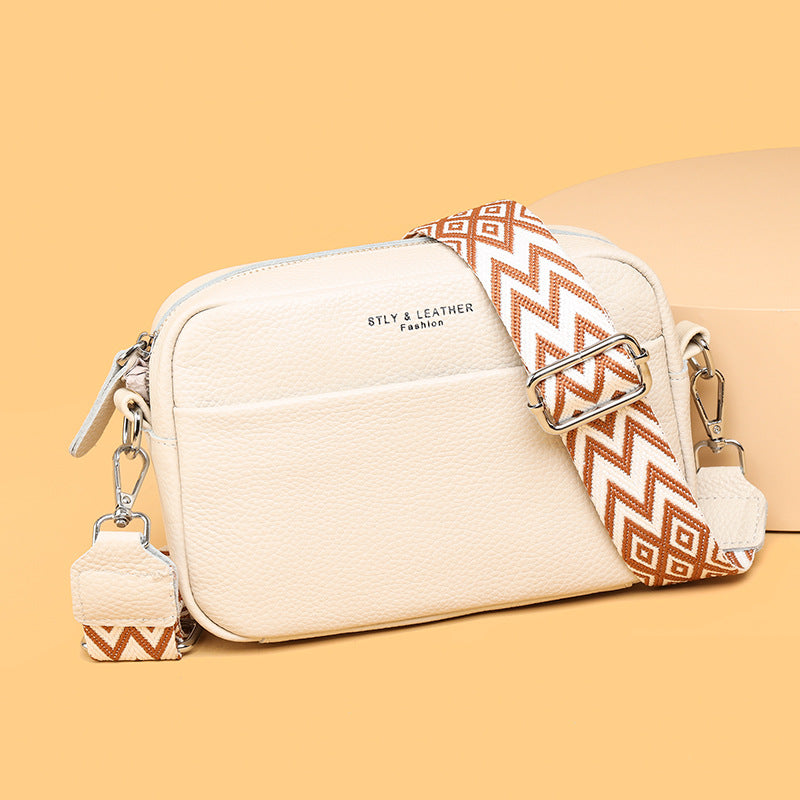 Caliara - kornat läder crossbodyväska
