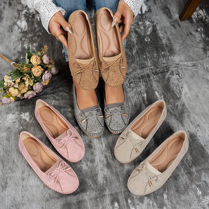 Sabine - Mjuka Komfortloafers med delikat rosett