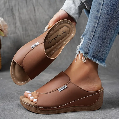 Dam Valvsstöd Slip-On Sandaler med Öppen Tå