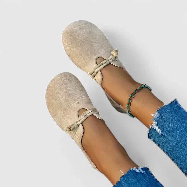 Dam Ortopediska Mocka Slip-On Ankelrem Loafers