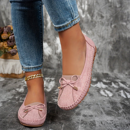 Sabine - Mjuka Komfortloafers med delikat rosett