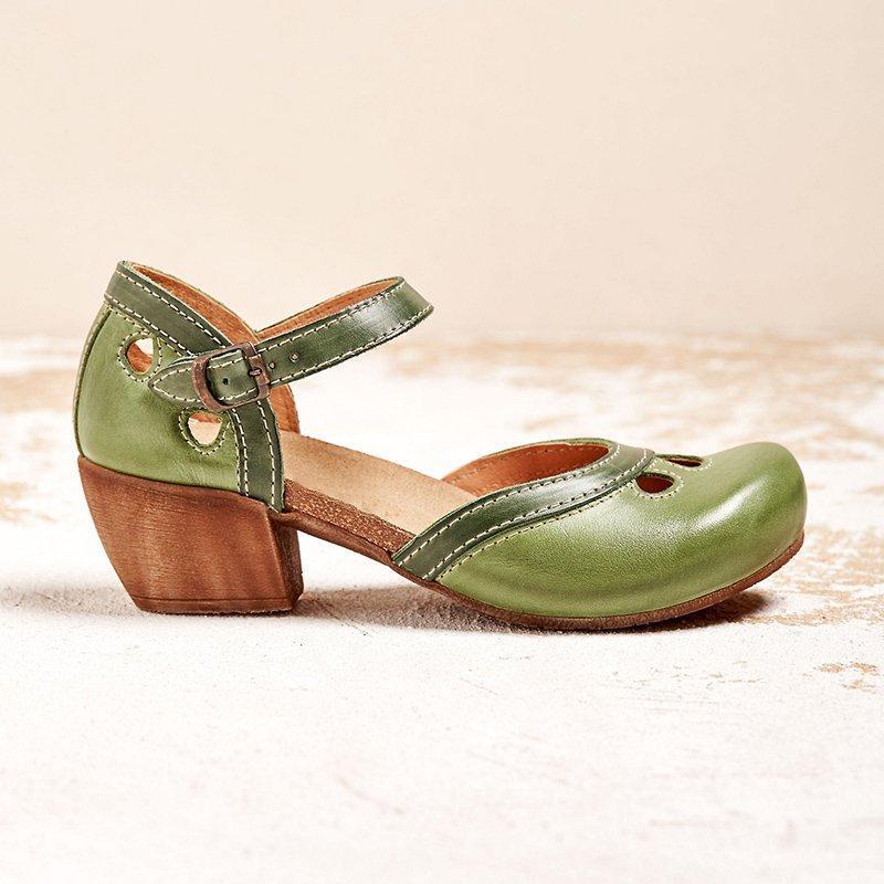 Dam Ortopediska Låg Klack Platta Sandaler