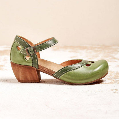 Dam Ortopediska Låg Klack Platta Sandaler