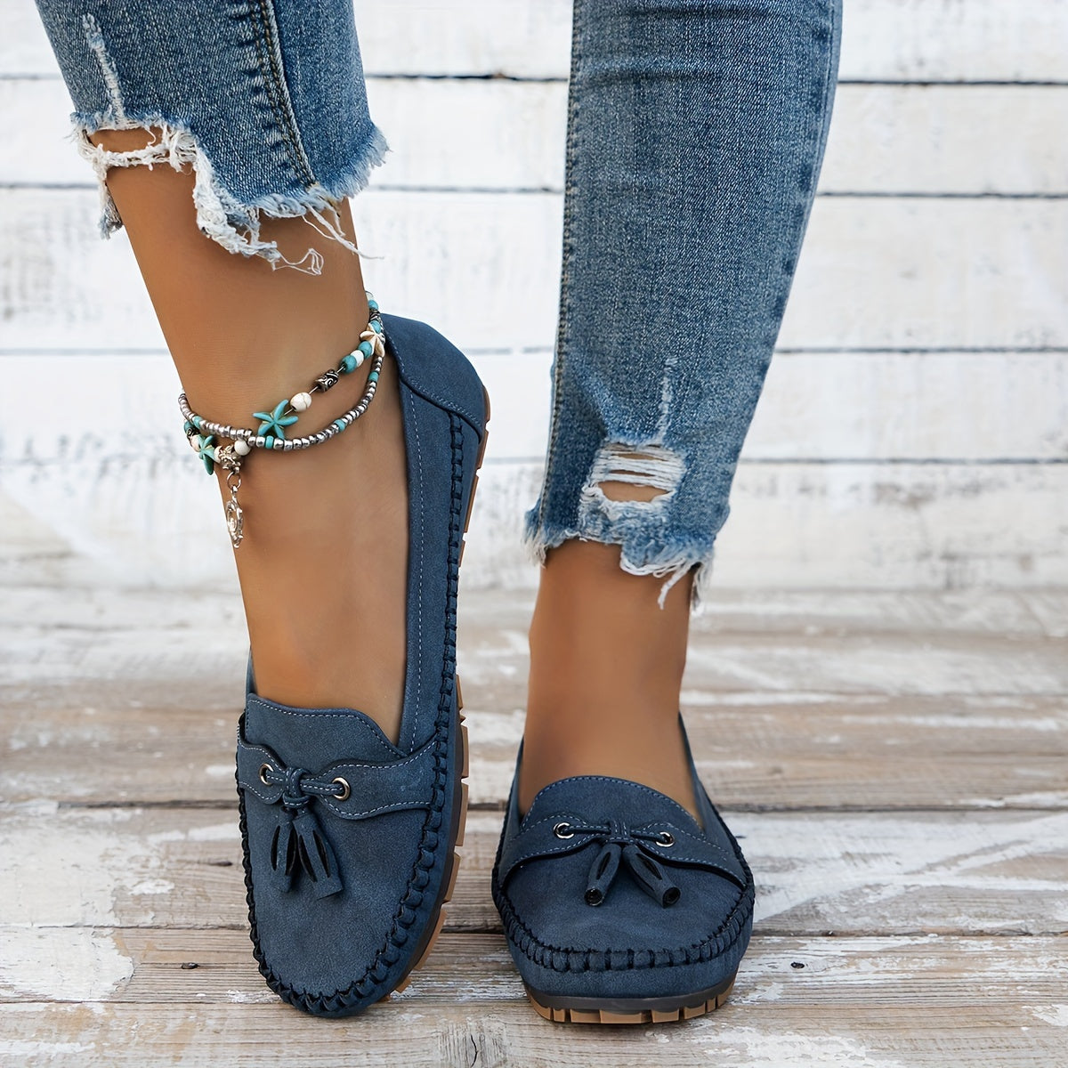 Nadine - Klassiska Loafers med Tofs-detalj