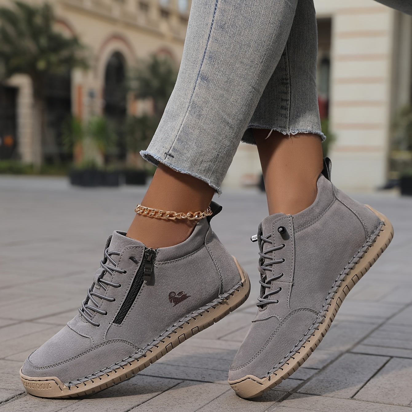 Mila - Bekväma ortopediska Sneakers + Blixtlås