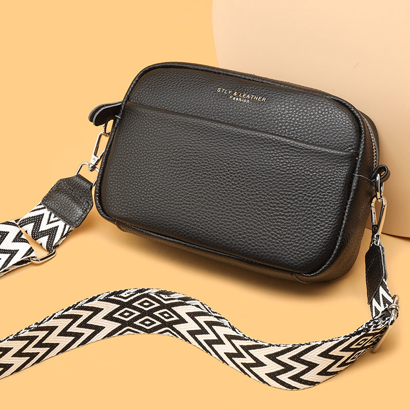 Caliara - kornat läder crossbodyväska