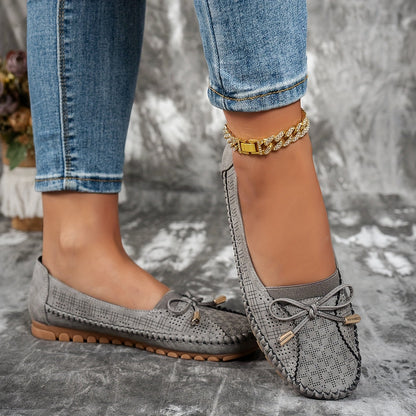Sabine - Mjuka Komfortloafers med delikat rosett