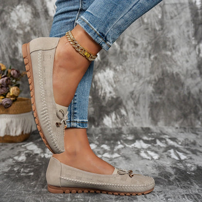 Sabine - Mjuka Komfortloafers med delikat rosett
