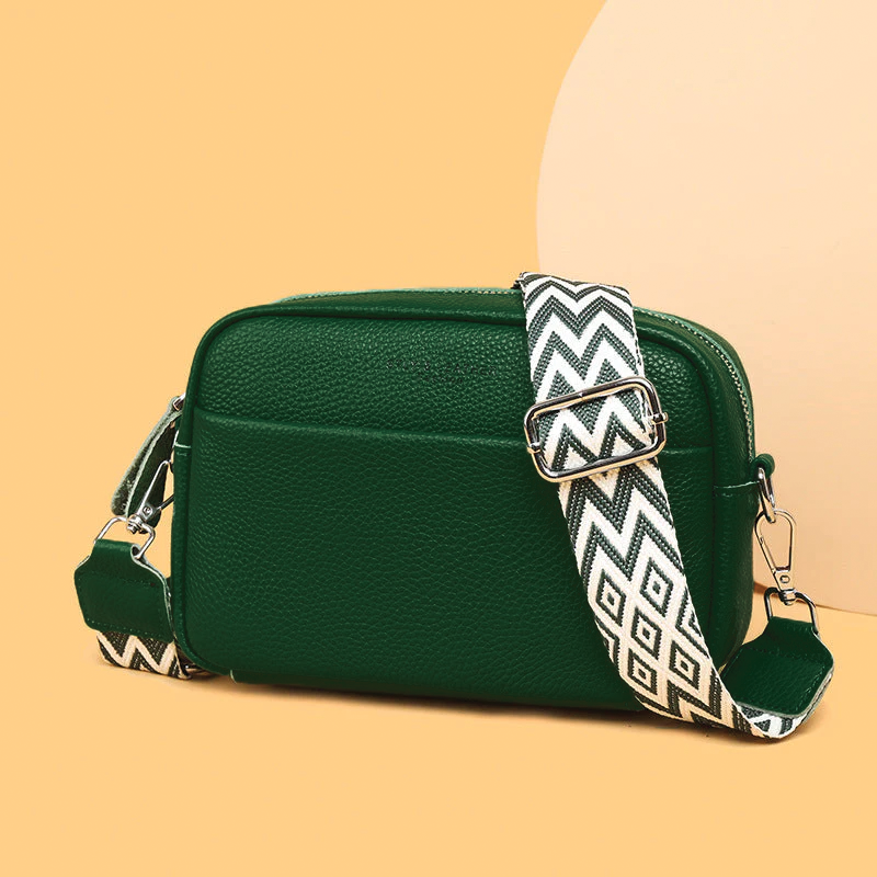 Caliara - kornat läder crossbodyväska