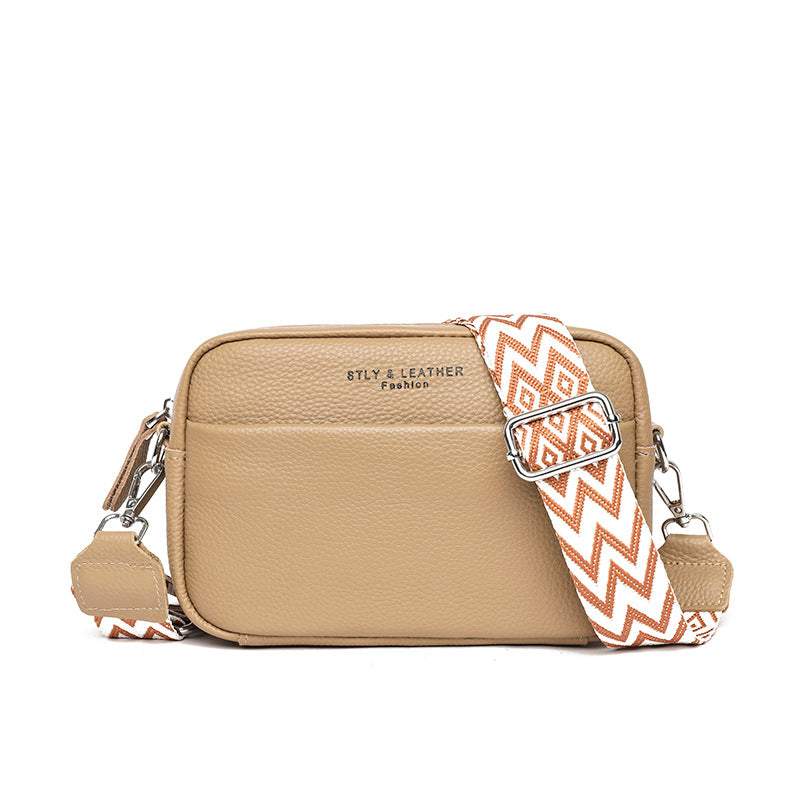 Caliara - kornat läder crossbodyväska