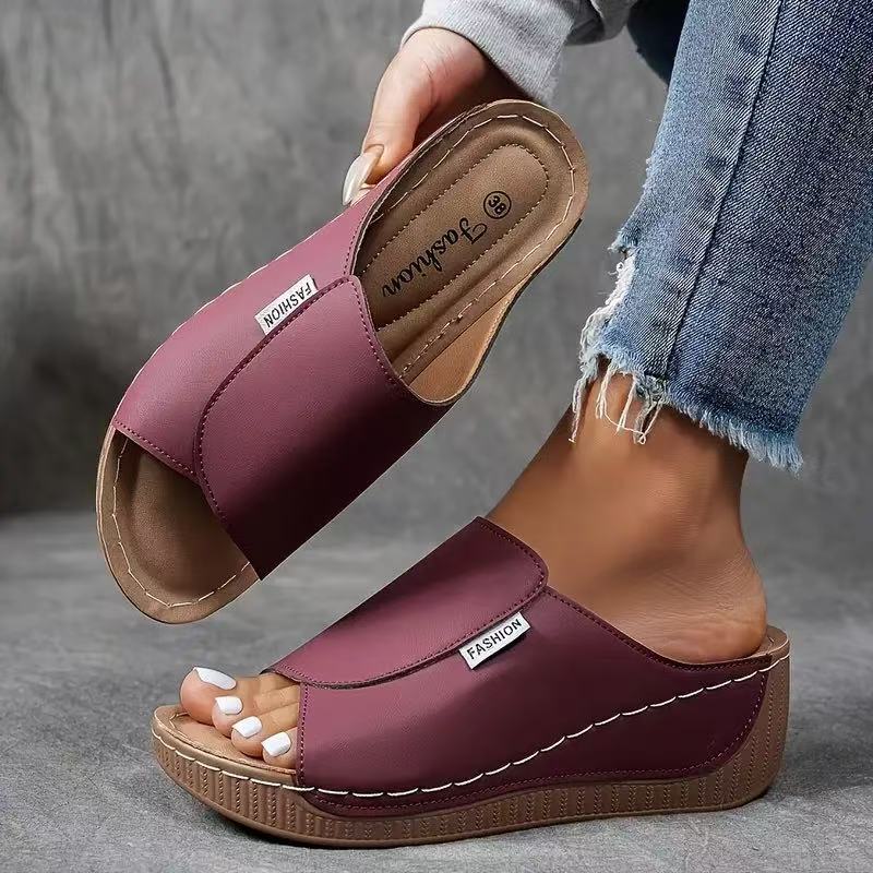 Dam Valvsstöd Slip-On Sandaler med Öppen Tå