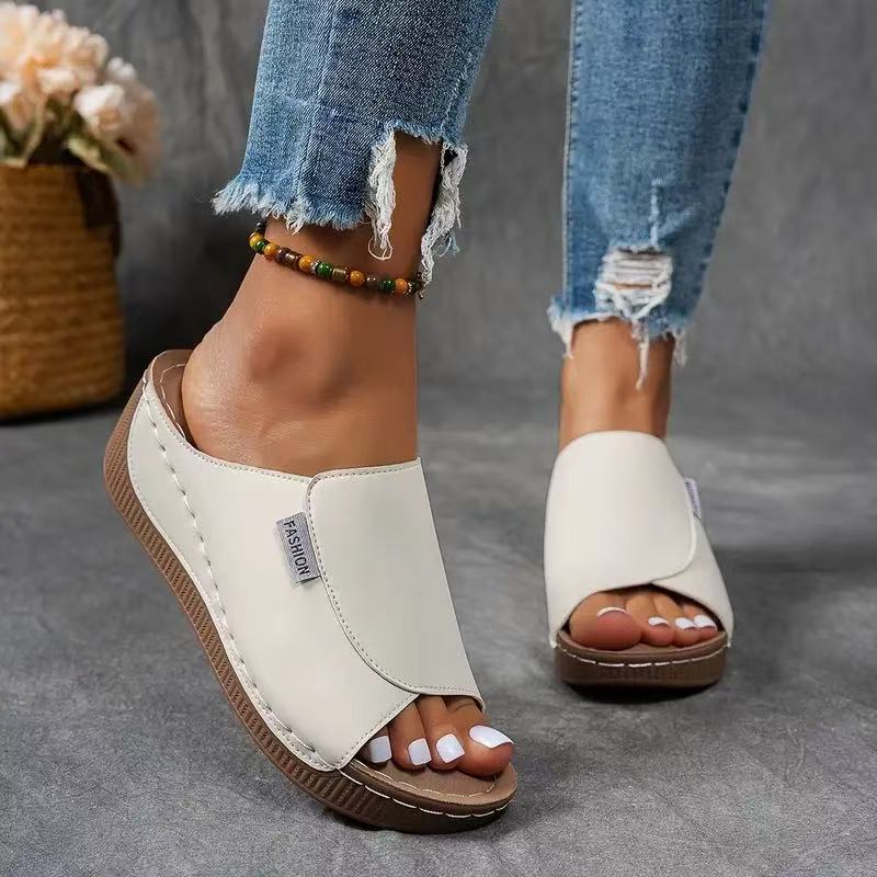Dam Valvsstöd Slip-On Sandaler med Öppen Tå