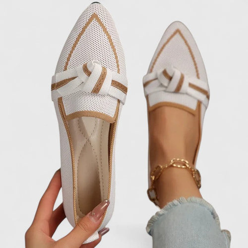 Dam Ortopediska Spetsig Tå Loafers Slip-On