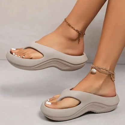 Dam Chunky Plattform Flip Flops Molnvaddering Tång
