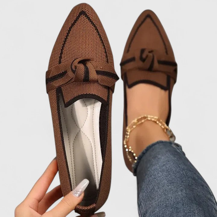 Dam Ortopediska Spetsig Tå Loafers Slip-On