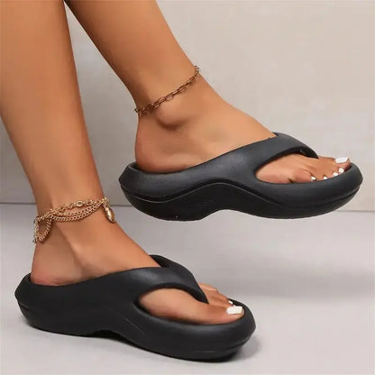 Dam Chunky Plattform Flip Flops Molnvaddering Tång
