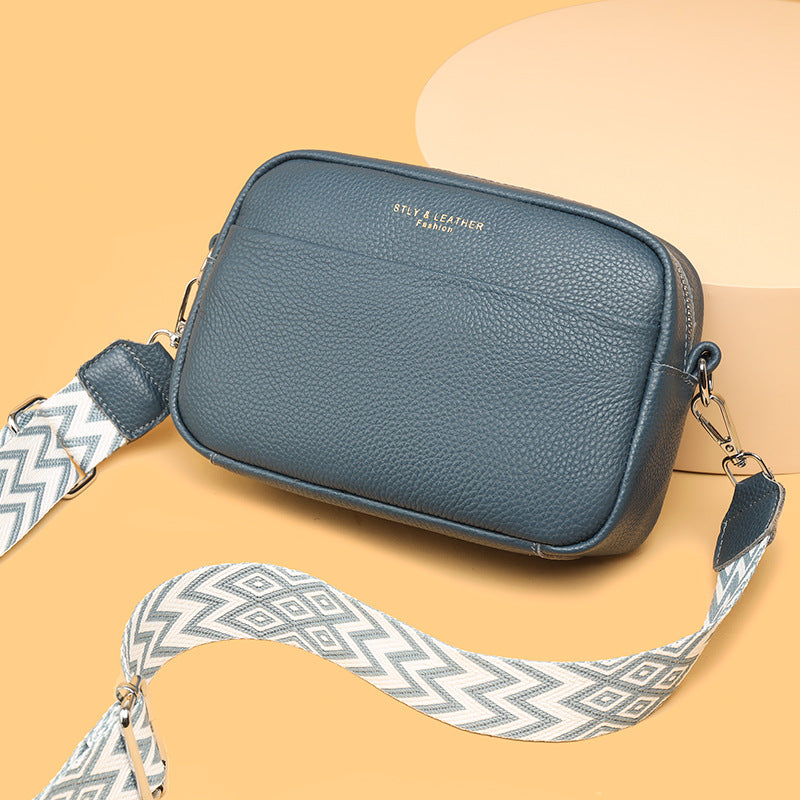 Caliara - kornat läder crossbodyväska