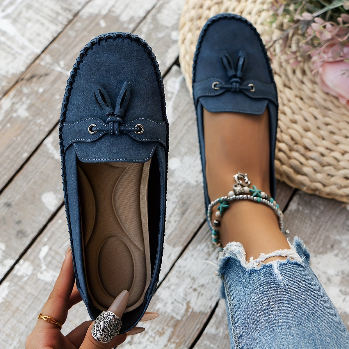 Nadine - Klassiska Loafers med Tofs-detalj