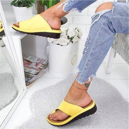 Dam Ortopediska Hallux-Korrigering Kilklack Slide Sandaler
