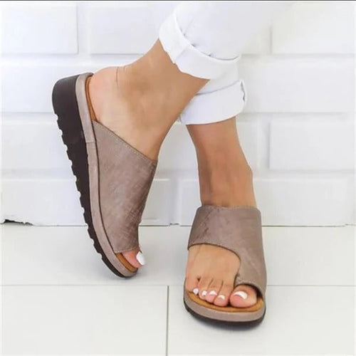 Dam Ortopediska Hallux-Korrigering Kilklack Slide Sandaler