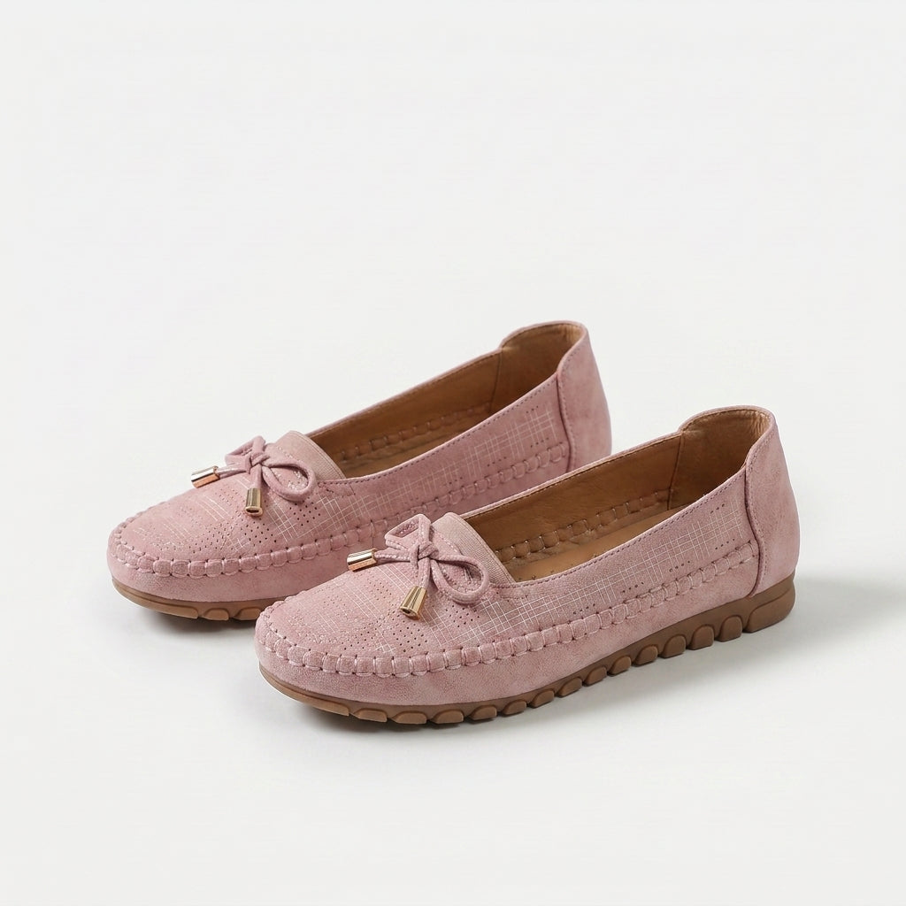 Sabine - Mjuka Komfortloafers med delikat rosett