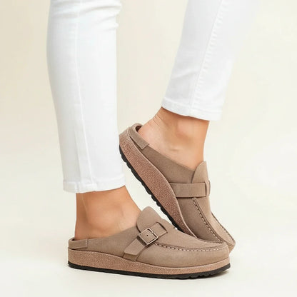 Dam Ortopediska Mocka Spänne Slip-On Mule Clogs