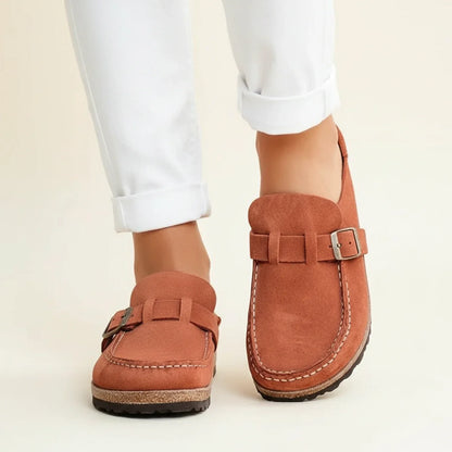 Dam Ortopediska Mocka Spänne Slip-On Mule Clogs