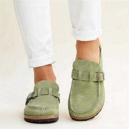 Dam Ortopediska Mocka Spänne Slip-On Mule Clogs